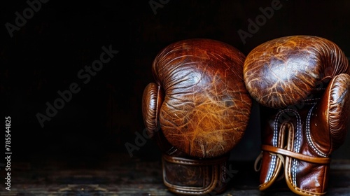 Vibrant boxing gloves poster with extensive room for text placement to maximize impact