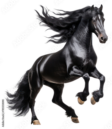 PNG Smiling dancing black horse stallion animal mammal