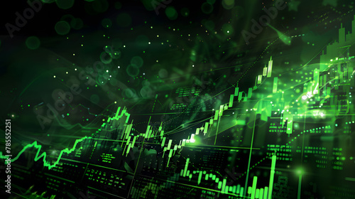 financial stock market graph on technology abstract background. Finance and investment concept