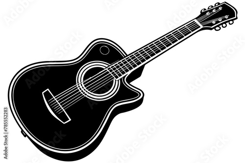 guitar silhouette vector illustration