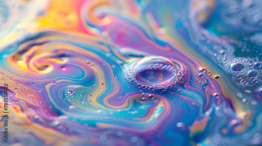 Abstract Macro: A close-up photo of a soap bubble Abstract Macro: A close-up photo of a soap bubble