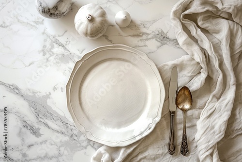 Minimalist Dining Concept with Ceramic Plate