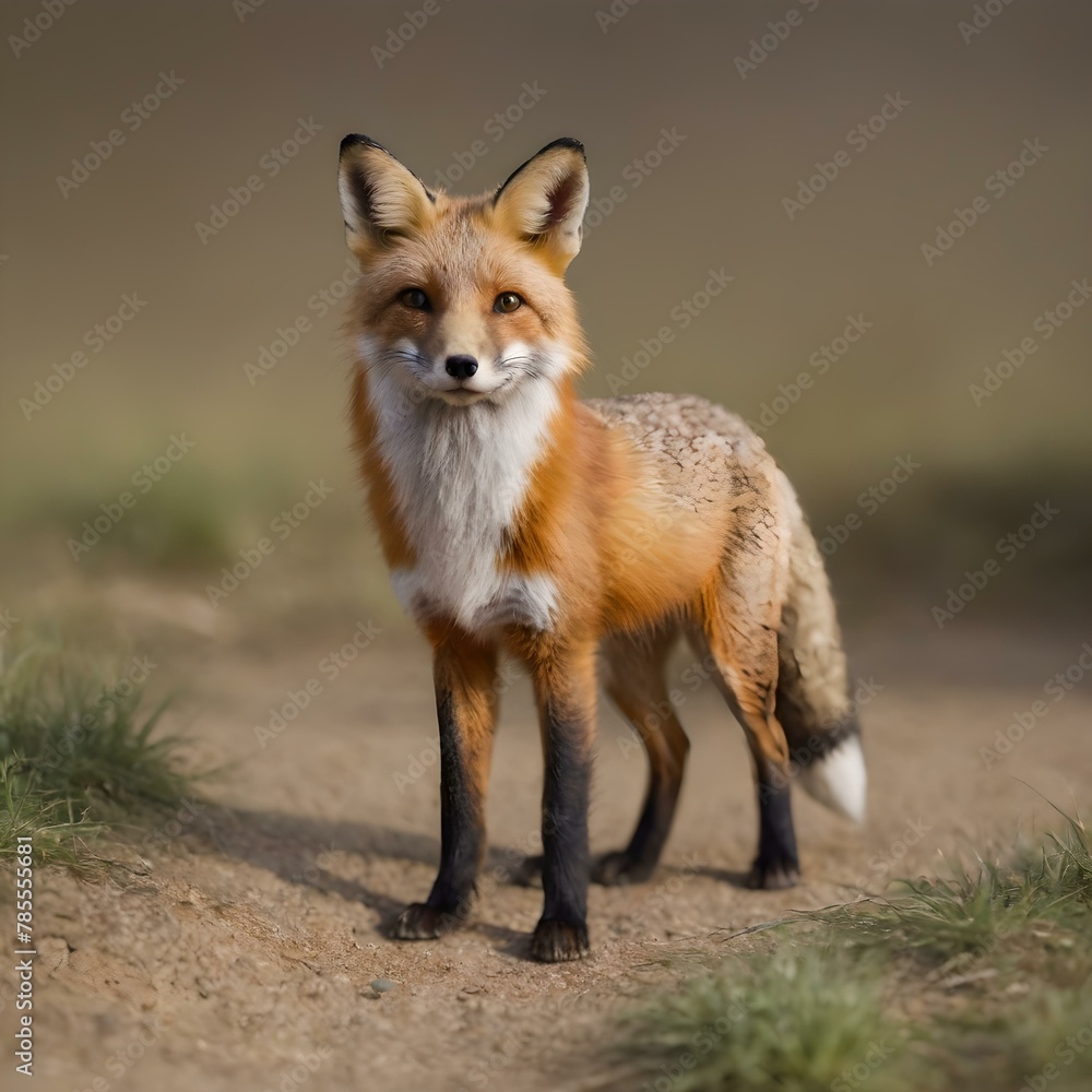 Obraz premium red fox in the wild