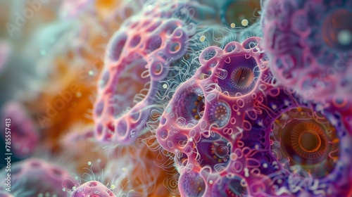 Microbiology: A photo macro close-up of a protozoan organism photo