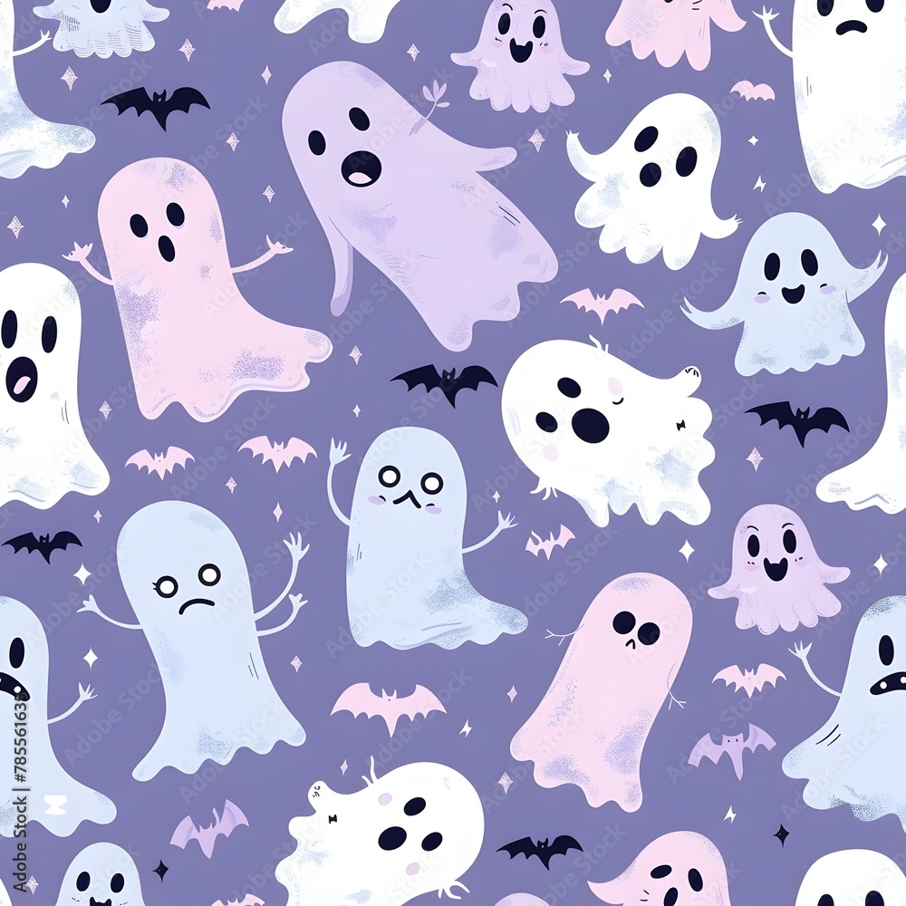 pattern of cute cartoon ghosts pattern of cute cartoon ghosts