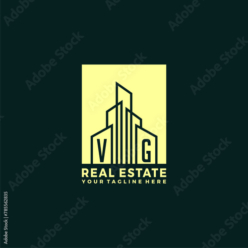 VG initials vector luxury real estate logo design photo