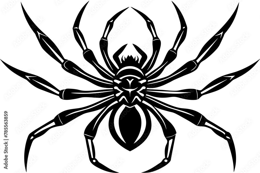 the spider silhouette vector illustration the spider silhouette vector illustration