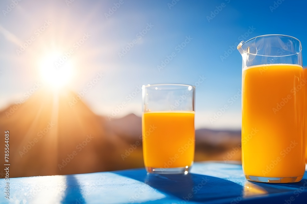 Orange juice in the sun Orange juice in the sun
