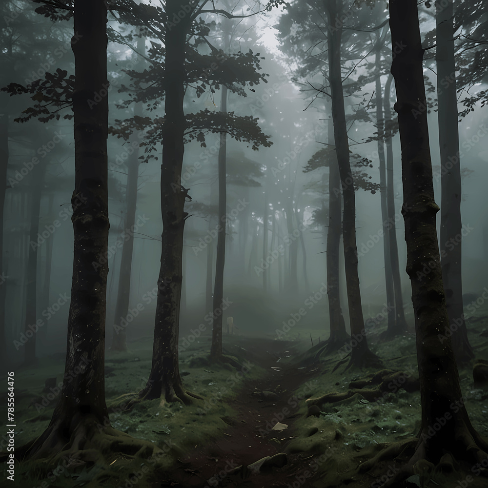 Obraz premium Foggy Forest