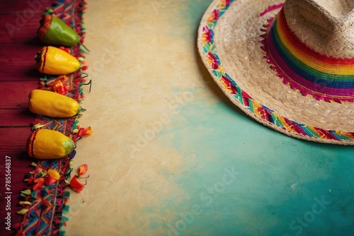 Mexican sombrero symbol for Cinco de Mayo festival, Cinco de Mayo of May