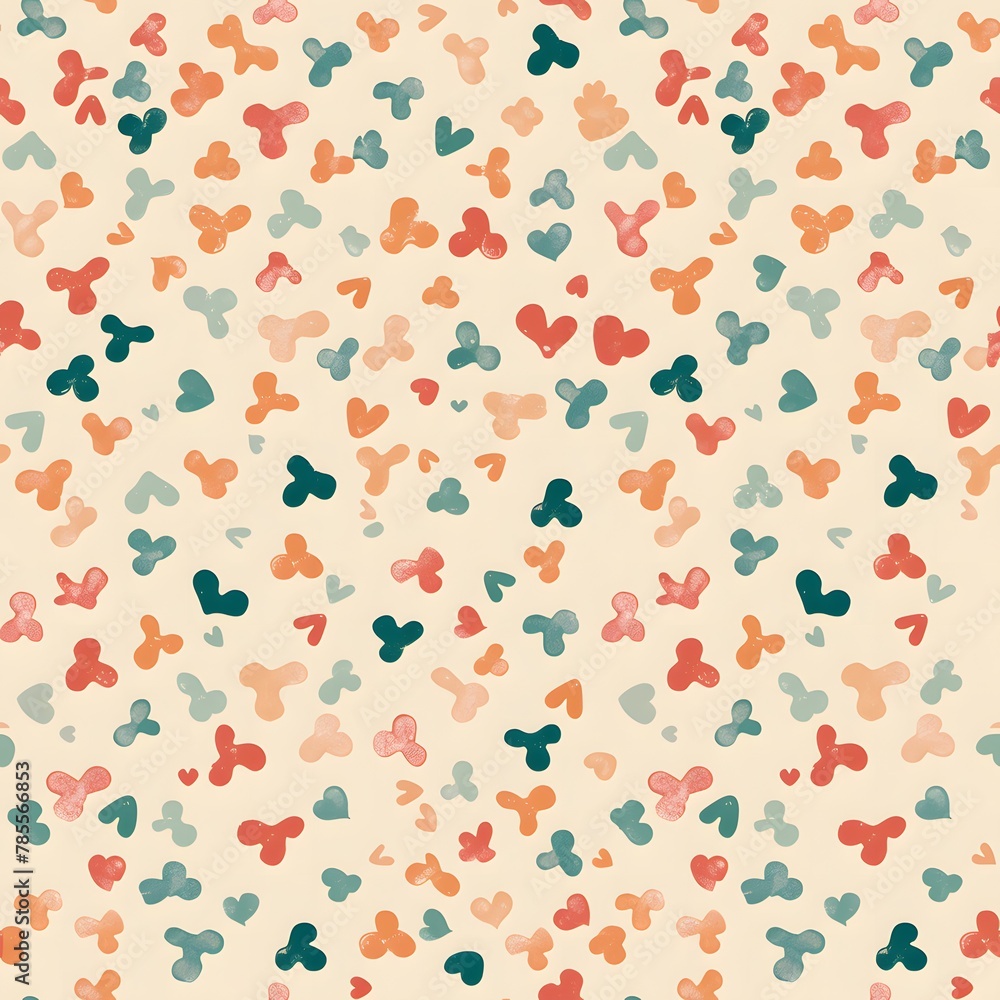pattern of small dog bones and paw prints in pastel peach colors pattern of small dog bones and paw prints in pastel peach colors