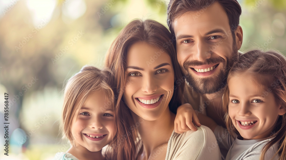 Casual portrait of a healthy, attractive young family Casual portrait of a healthy, attractive young family
