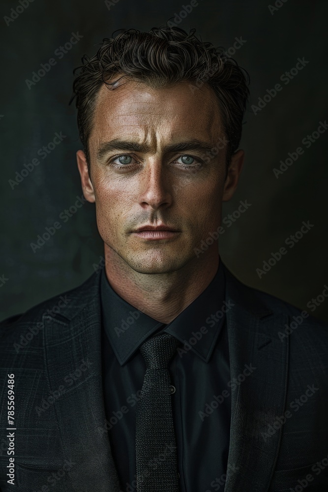 Confident businessman in suit and tie looking at camera Confident businessman in suit and tie looking at camera