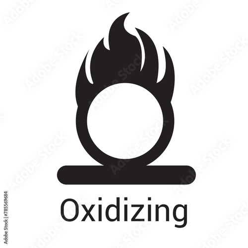 Tableau sur toile Oxidizing Agent Symbol Sign, Vector Illustration, Isolate On White Background,