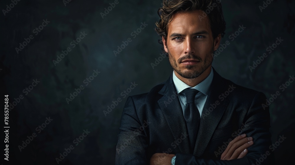 Man in suit and tie posing for picture Man in suit and tie posing for picture