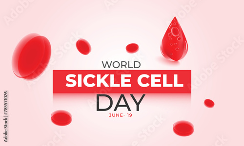 World Sickle Cell day. background, banner, card, poster, template. Vector illustration.