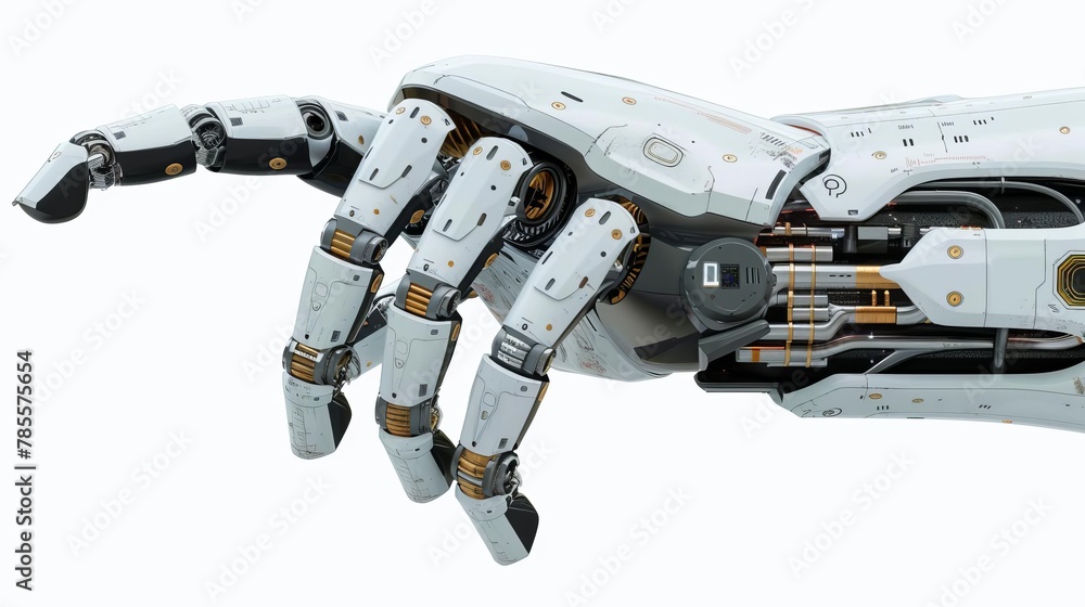 robot hand isolated on white background futuristic technology concept 3d rendering robot hand isolated on white background futuristic technology concept 3d rendering