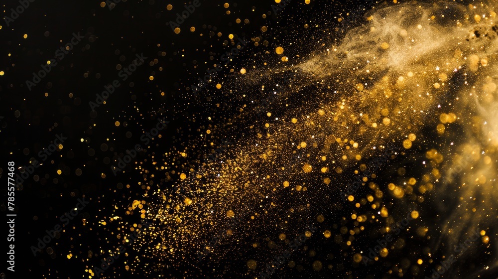Glimmering Golden Grains on a Darkened Canvas Generative AI