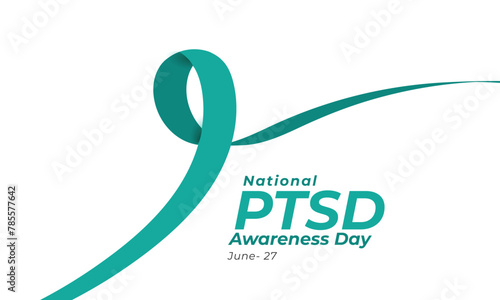 National PTSD awareness day. background, banner, card, poster, template. Vector illustration. photo