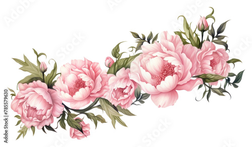 PNG Peony pattern flower plant