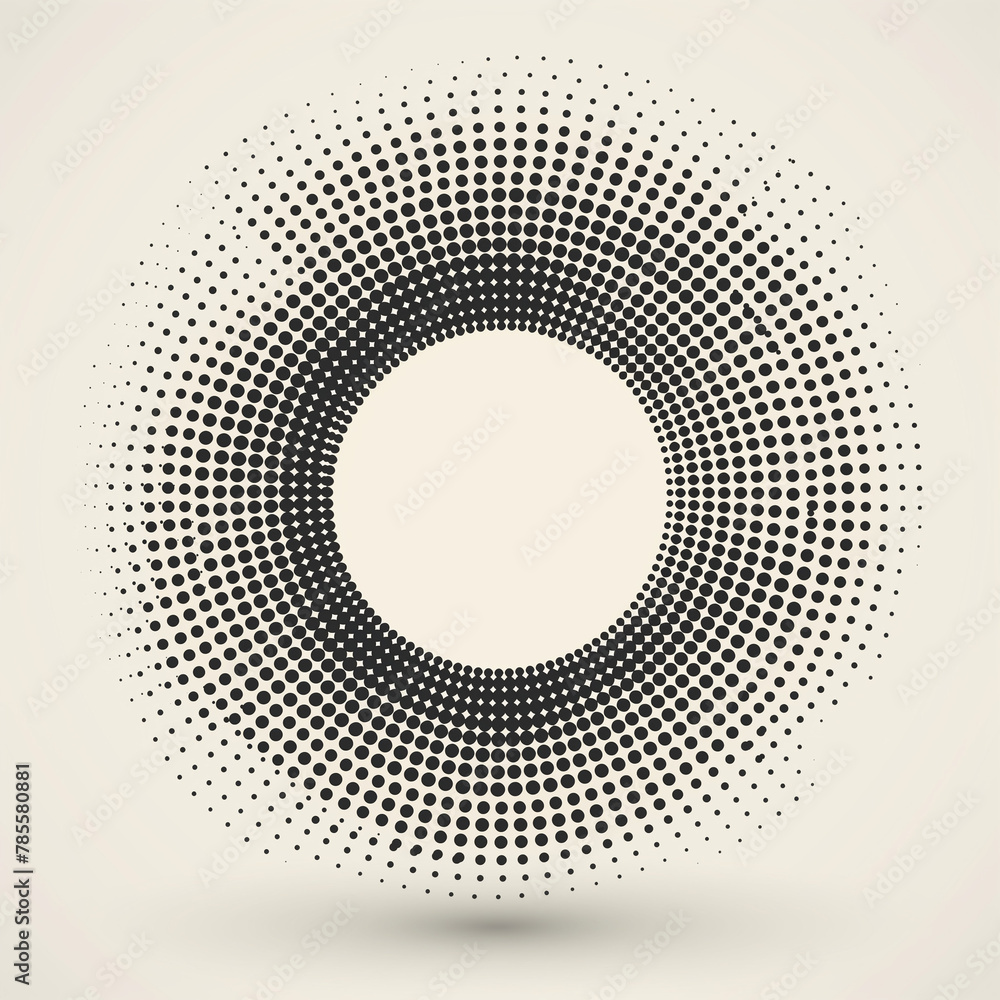 Minimalist Dot Circle, Black and White, Modern Artistic Concept Minimalist Dot Circle, Black and White, Modern Artistic Concept