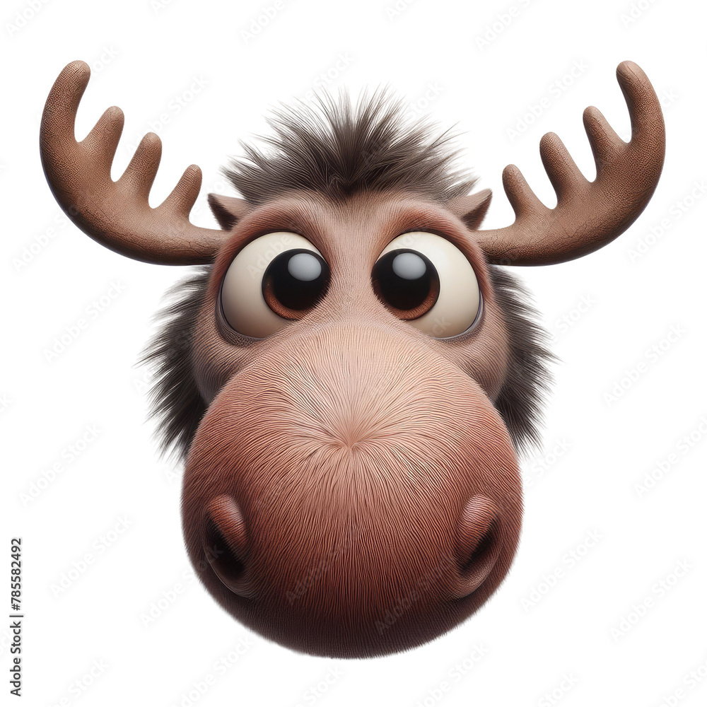 Fototapeta premium Isolated Cute Funny Animal on a Clear PNG Canvas, Generative AI