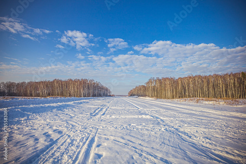 winter nature in the Russian countryside photo