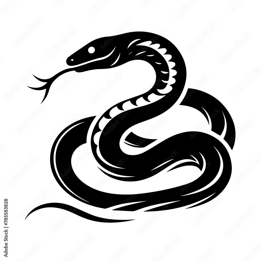 Snake Dark Silhouette Tattoo Style Snake Dark Silhouette Tattoo Style