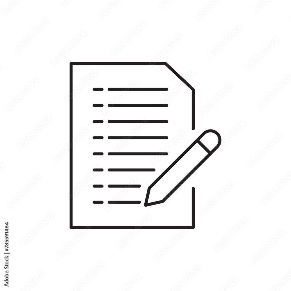 Edit document icon design, isolated on white background, vector illustration Edit document icon design, isolated on white background, vector illustration