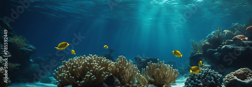 Under water ocean / landscape underwater world, scene blue idyll nature photo