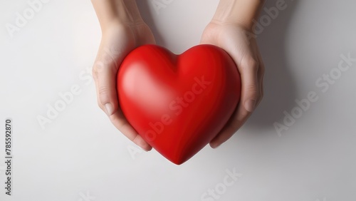 women s hands hold the heart  the concept of the International Day of Medicine