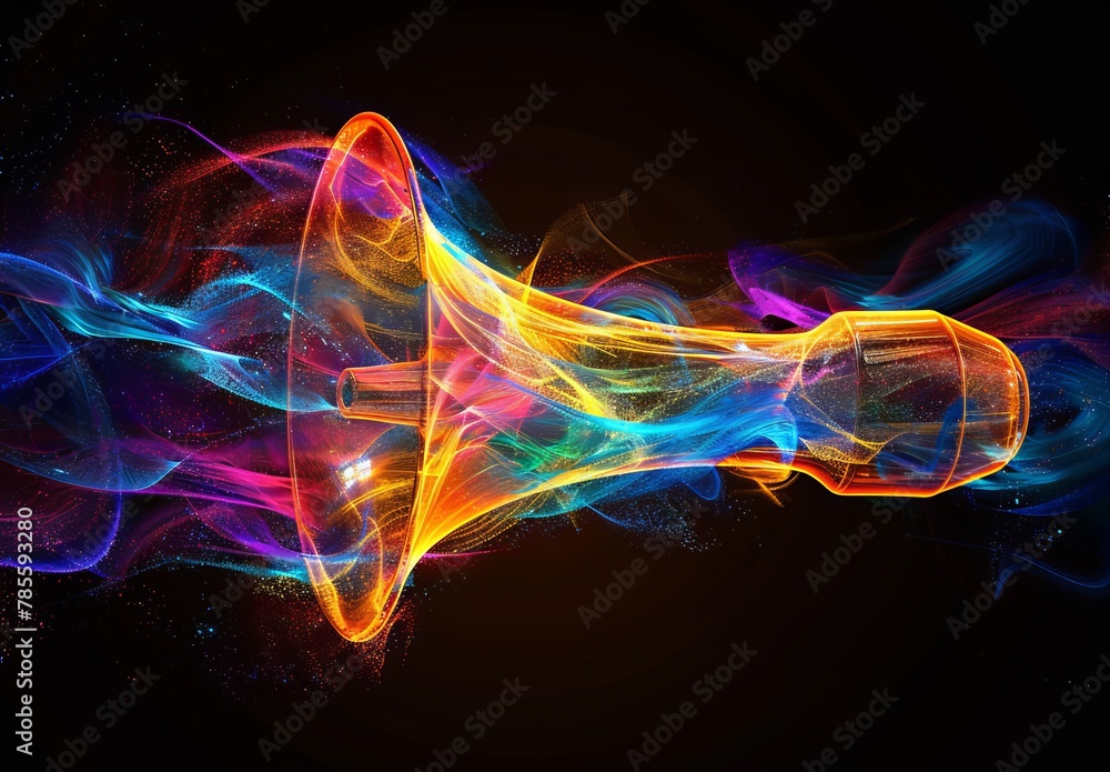 Obraz premium Abstract Colorful Sound Wave Visualization.