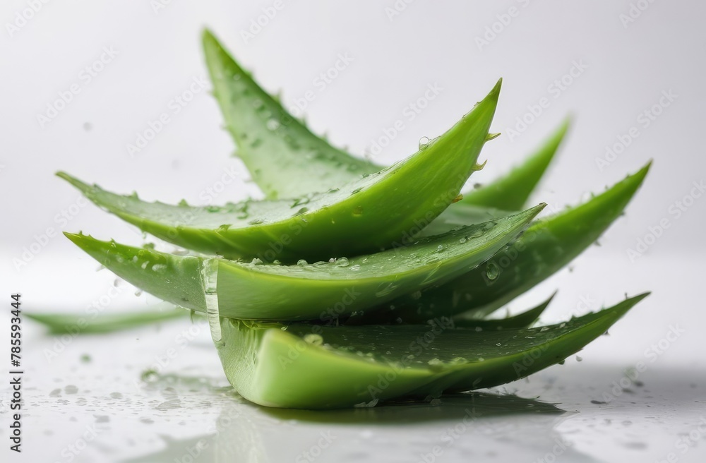 pieces of aloe leaves pieces of aloe leaves