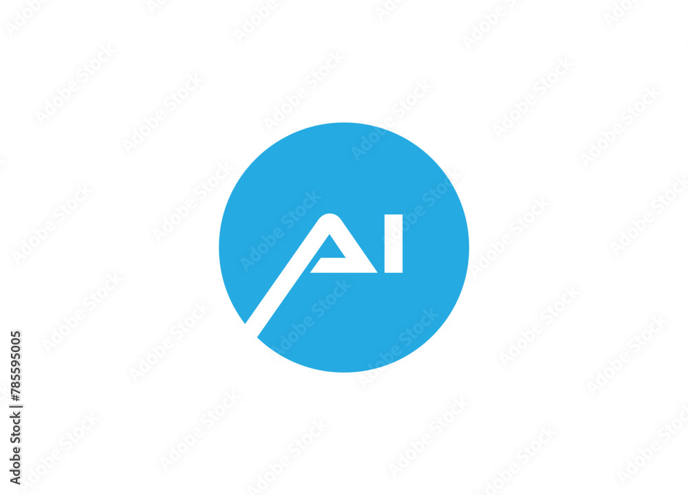 Ai Initial Logo designs with circle background Ai Initial Logo designs with circle background