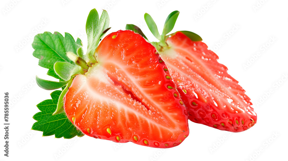 fresh fruity strawberries isolated over transparent background fresh fruity strawberries isolated over transparent background