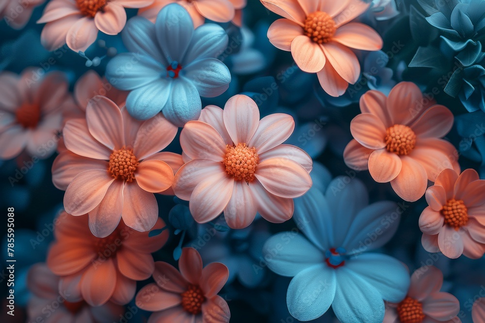 Vibrant Floral Arrangement on Solid Background Generative AI Vibrant Floral Arrangement on Solid Background Generative AI