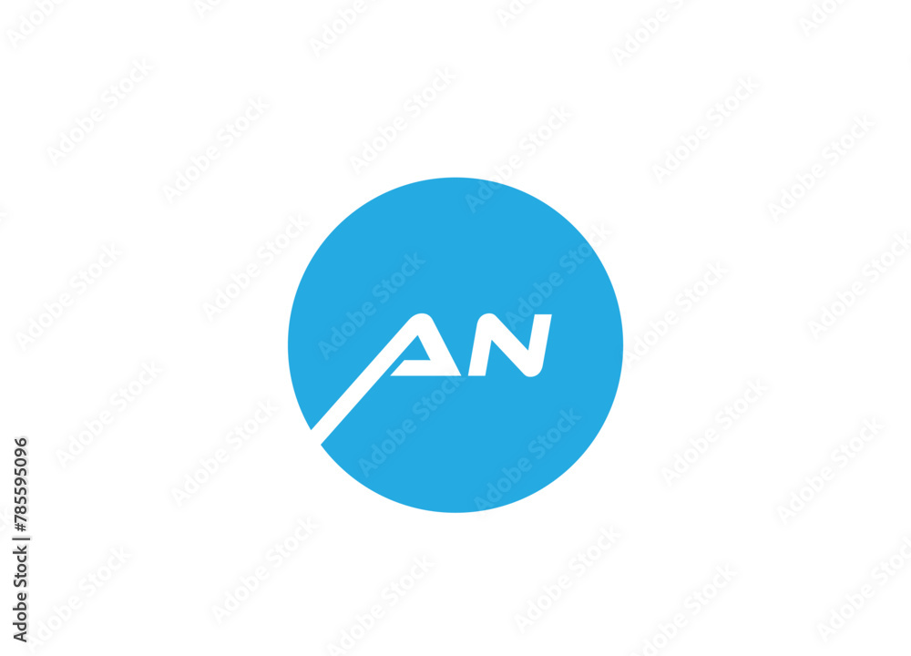 AN Initial Logo designs with circle background AN Initial Logo designs with circle background
