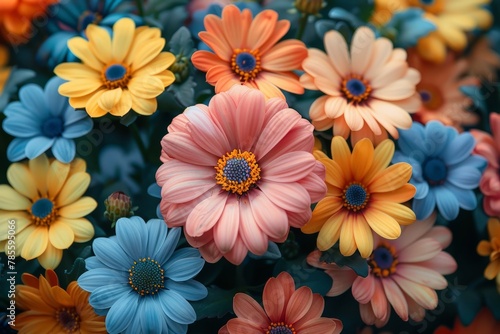 Colorful Floral Arrangement Generative AI
