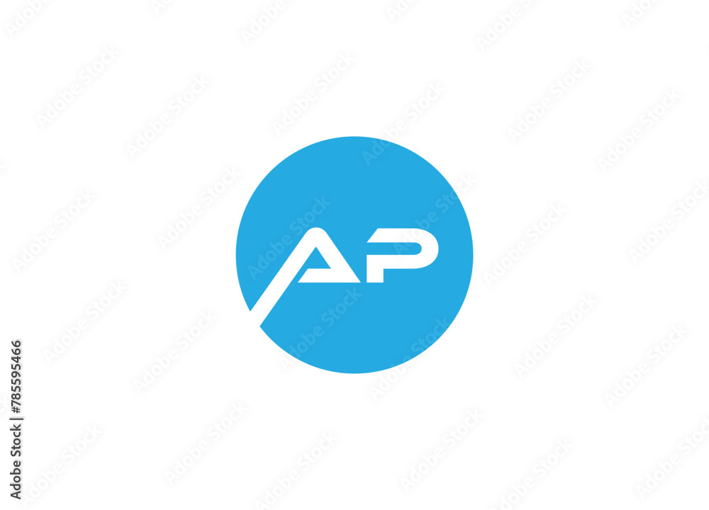 AP Initial Logo designs with circle background AP Initial Logo designs with circle background
