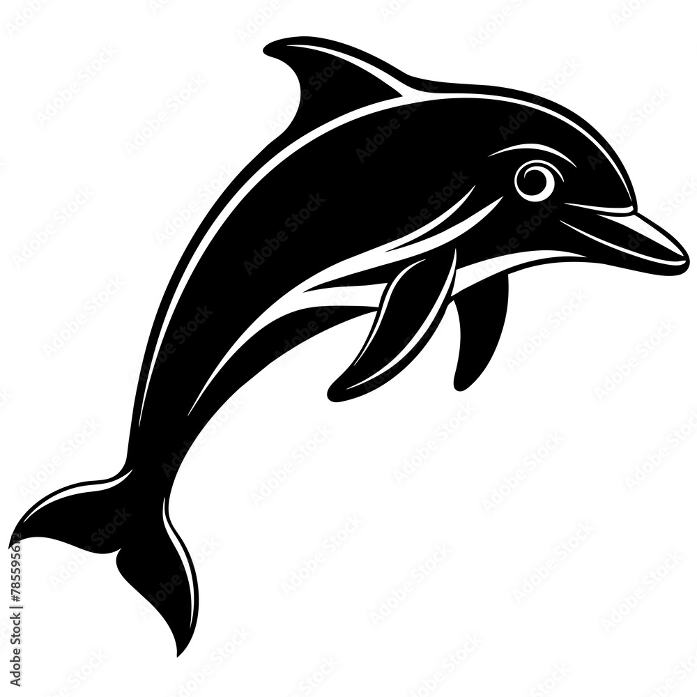 Obraz premium dolphin isolated on white