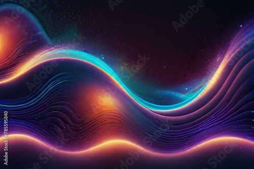 fractal burst background Mesmerizing Waves of Neon Light An Abstract .