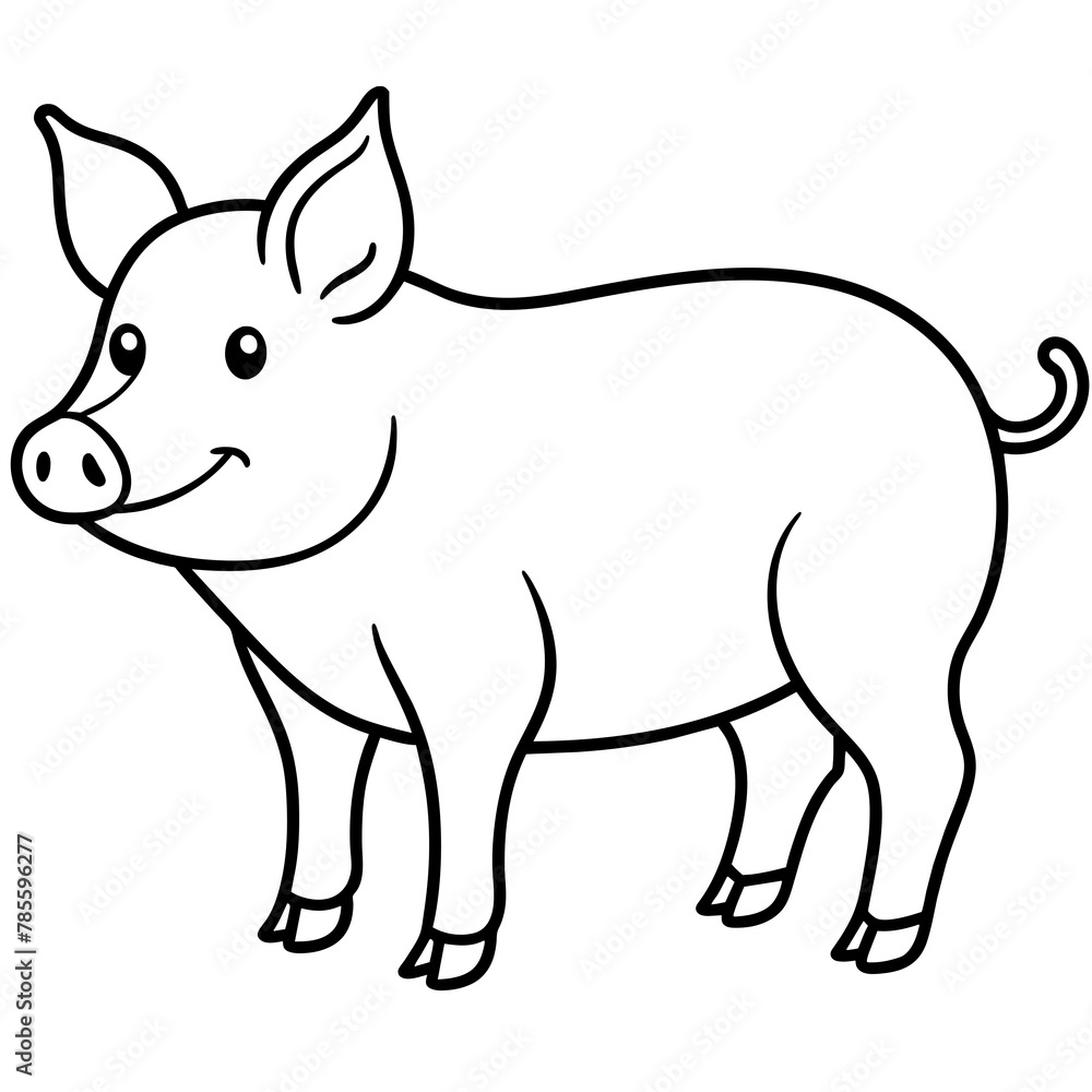 illustration of a pig