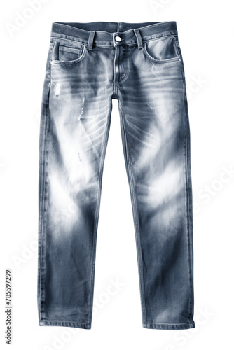 PNG Dark blue low-rise jeans, transparent background photo