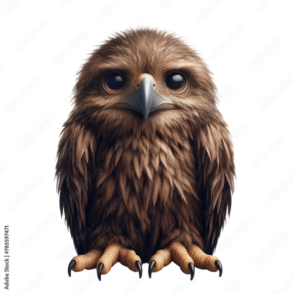 Naklejka premium Isolated Cute Funny Animal on a Clear PNG Canvas, Generative AI