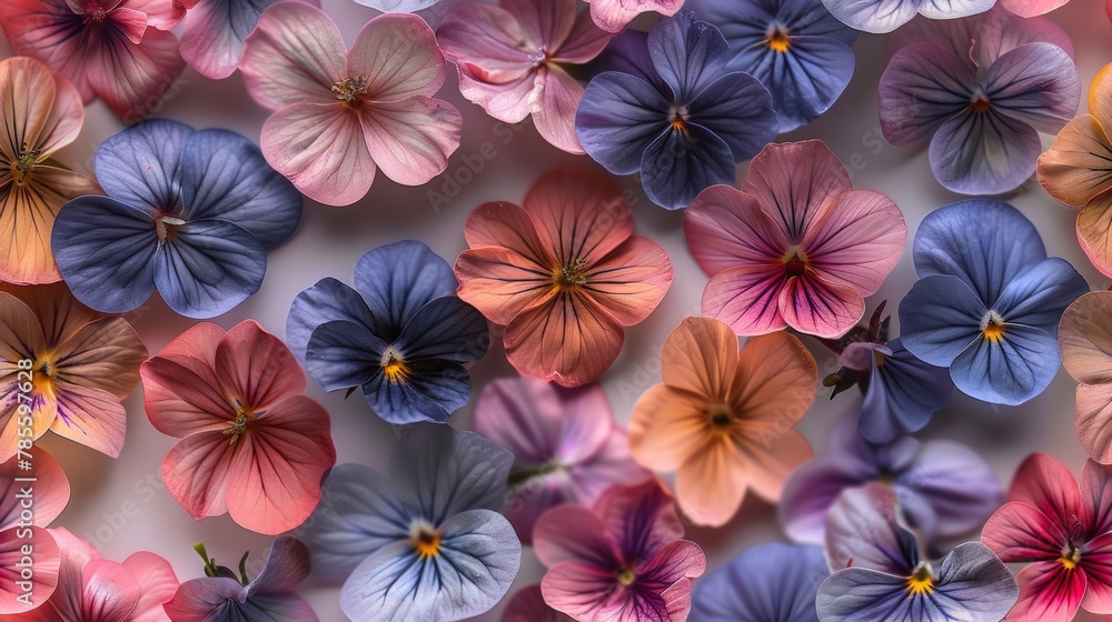 Vibrant Botanical Bouquet in Pastel Tones Generative AI