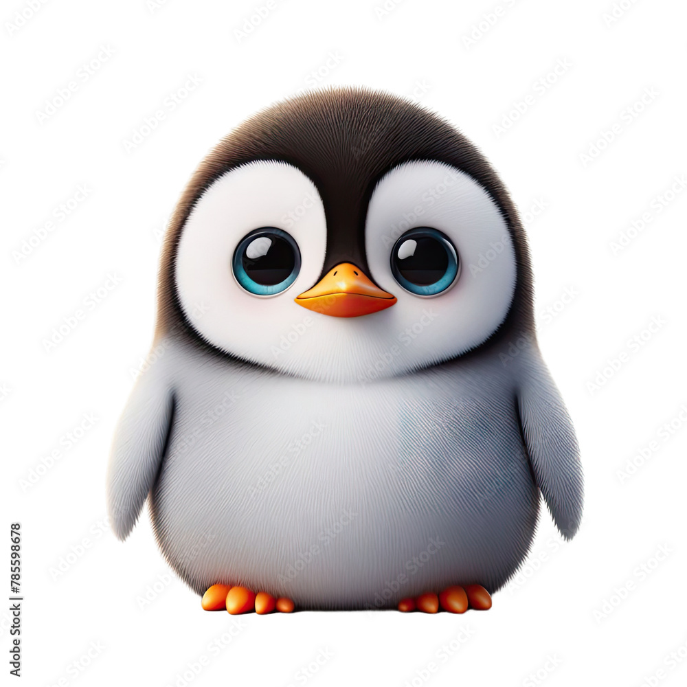 Obraz premium Isolated Cute Funny Animal on a Clear PNG Canvas, Generative AI