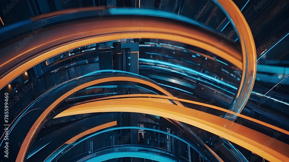 beauty of technology in design by combining an abstract futuristic background with blue circular lines to create a visually appealing piece. beauty of technology in design by combining an abstract futuristic background with blue circular lines to create a visually appealing piece.