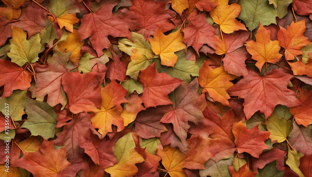 many colorful leaves - autumnal background many colorful leaves - autumnal background