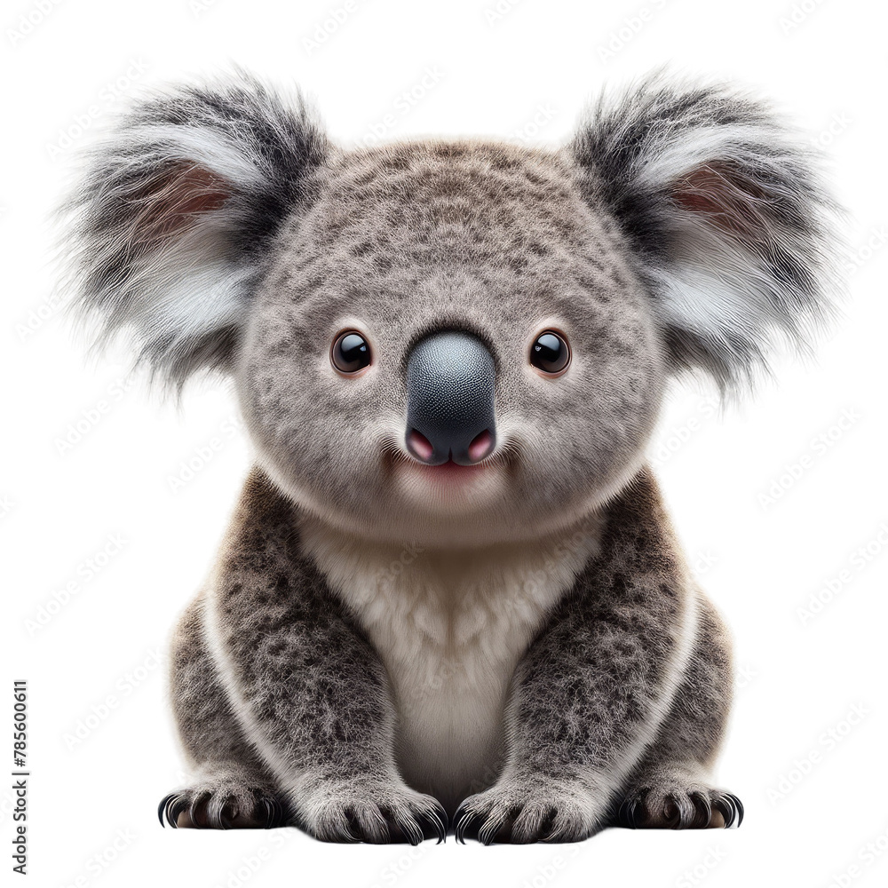 Fototapeta premium Isolated Cute Funny Animal on a Clear PNG Canvas, Generative AI