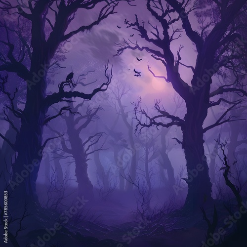 Enchanted Halloween Forest - A Spooky Night of Mystery and Pumpkins Galore